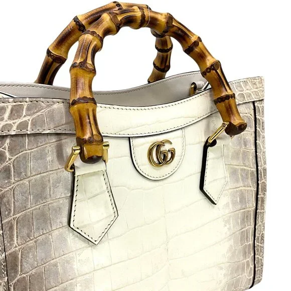GUCCI Crocodile Himalaya Medium Diana Tote NEW - Picture 6 of 10